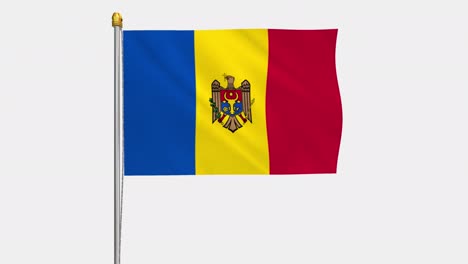 loop video of moldova.movflag  fluttering in the wind, slow motion video of 4k uhd