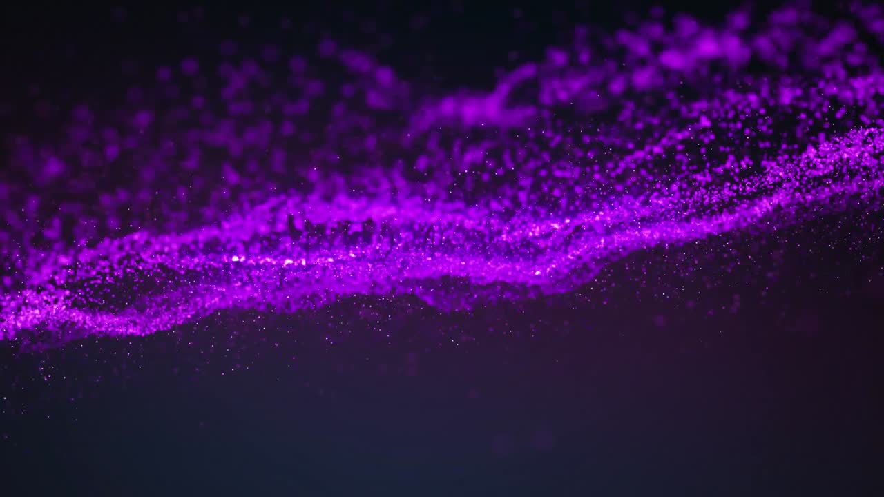 Animation of glowing purple particles