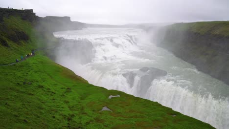 landscape of gullfoss falls in iceland.