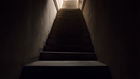 stairs in a dark hallway