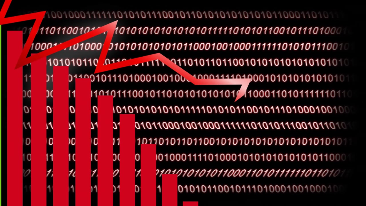 Digital animation video merges vibes text, abstract shapes, and pandemic concept.