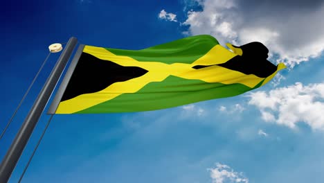 waving flag of jamaica