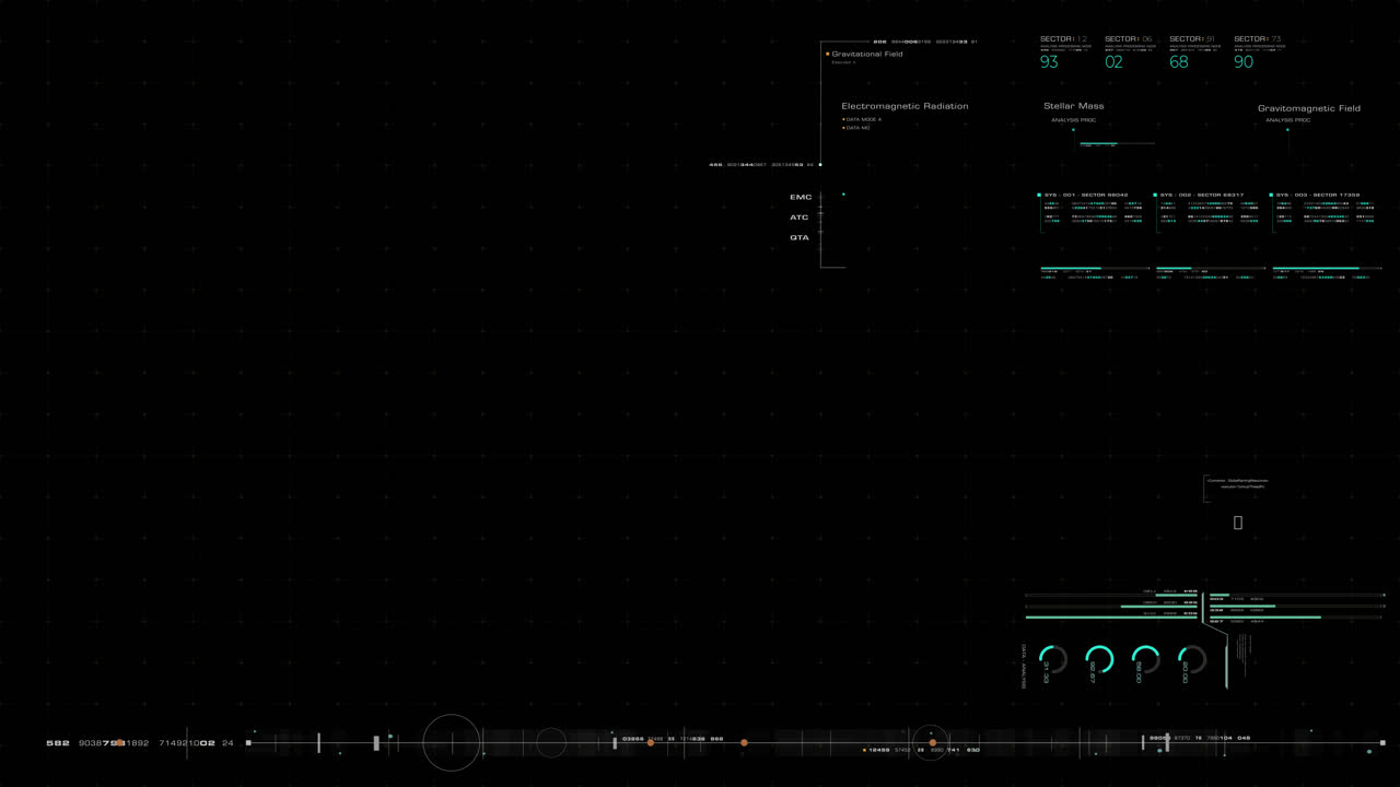 plantilla de pantalla de visualización de interfaz de usuario de gráfico de movimiento futurista, pantalla de información de telemetría de datos digitales con canal alfa para superposición gráfica