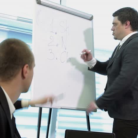 proceso de trabajo en una reunión de negocios