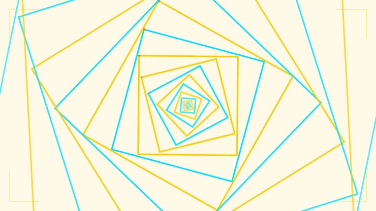 Abstract Animation of Rotating Concentric Squares