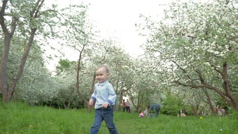 boy running to the camera