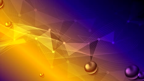 conexión de tecnología brillante animación de video abstracta