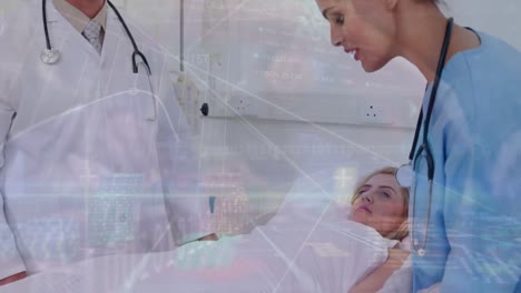 Animation-Der-Datenverarbeitung-über-Zwei-Verschiedene-Ärzte-Mit-Patient