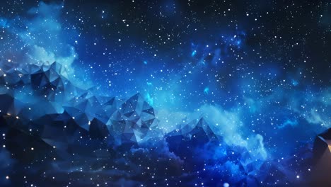 abstract low poly space nebula