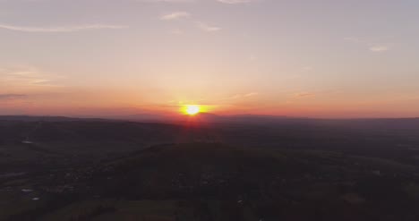 sunset in mountains aerial view 1