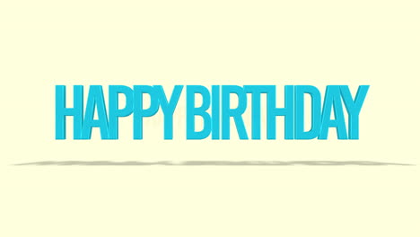 bold and bright happy birthday in yellow, capitalized sans-serif font