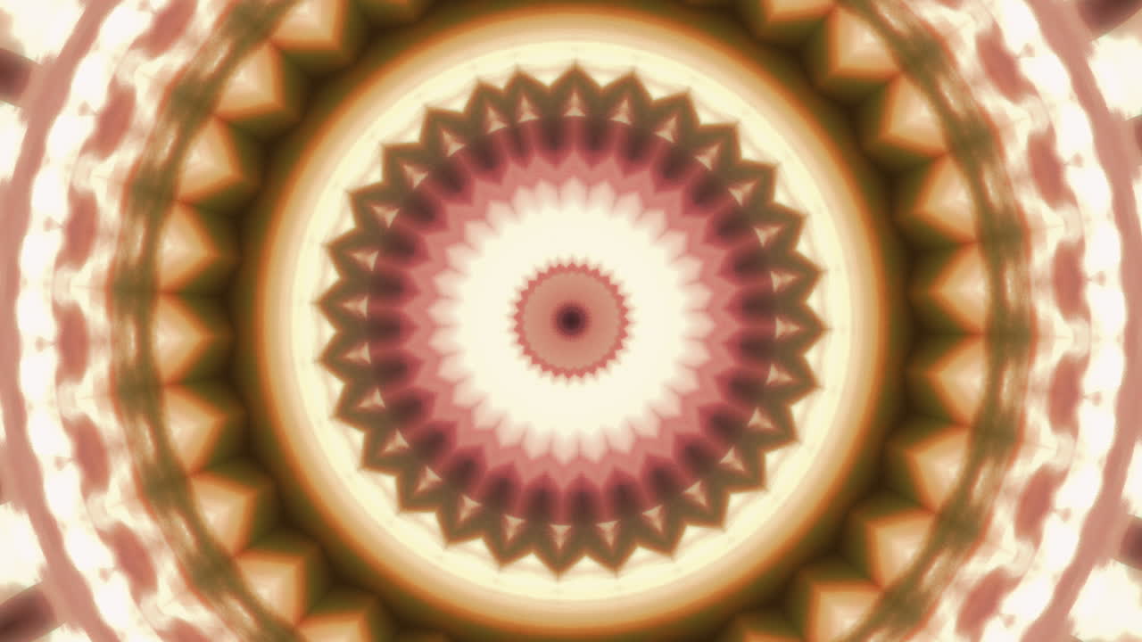 Abstract rossette-like kaleidoscope animated pattern