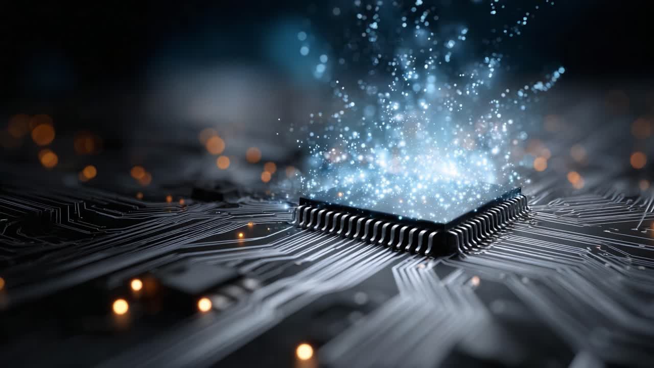 Exploring the Mystical Realm of Technology: A Deep Dive into the Spectacular Fusion of Digital Circuits and Sparkling Visual Energy Created by a Circuit Board