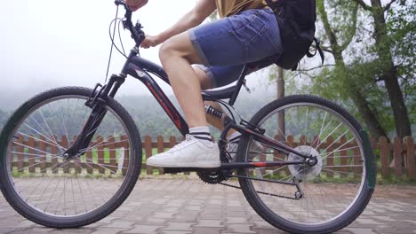 Pedaling-in-the-forest.