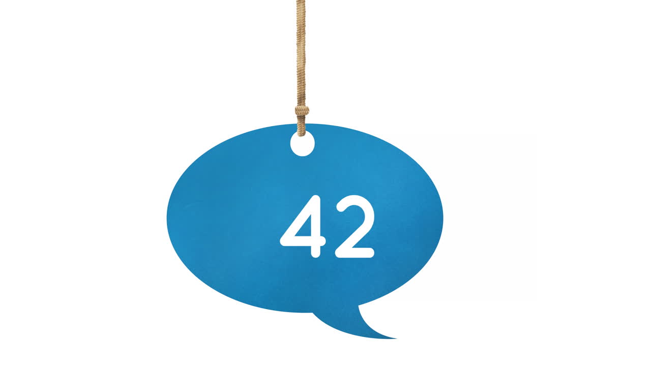 número en la burbuja de chat azul 4k