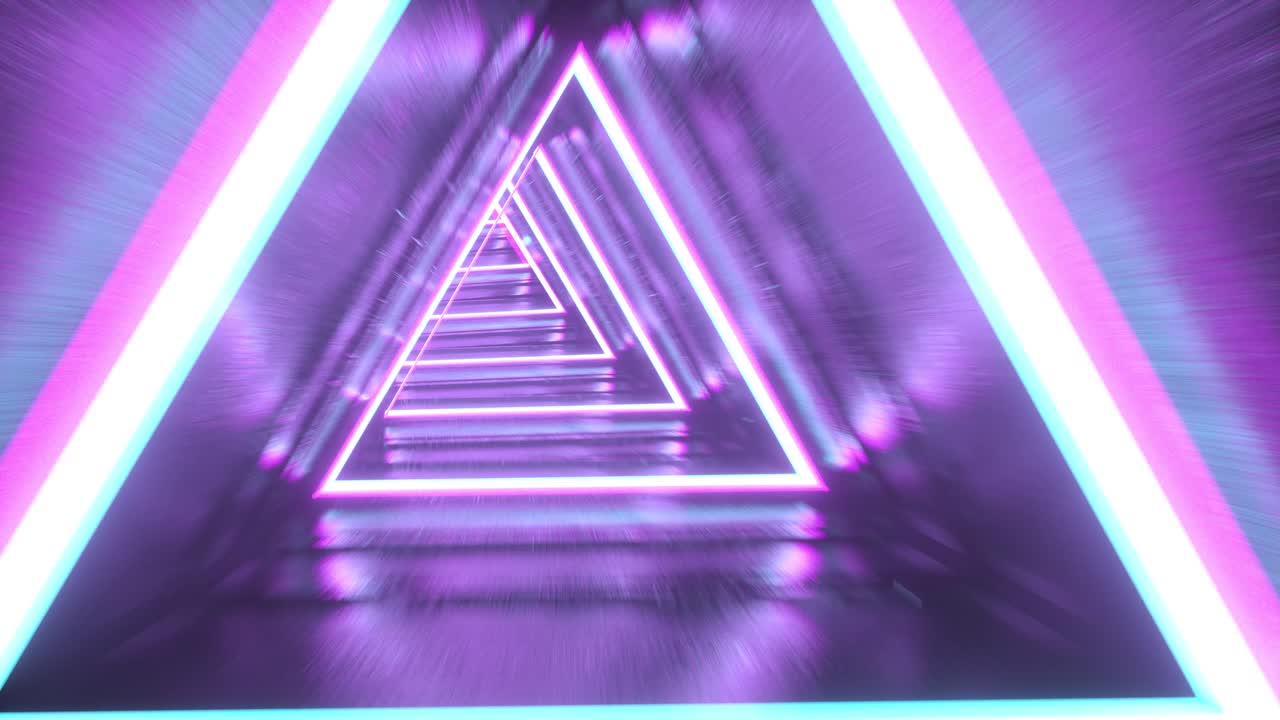 infinito túnel futurista abstracto con luces de neón. fondo de bucle infinito futurista