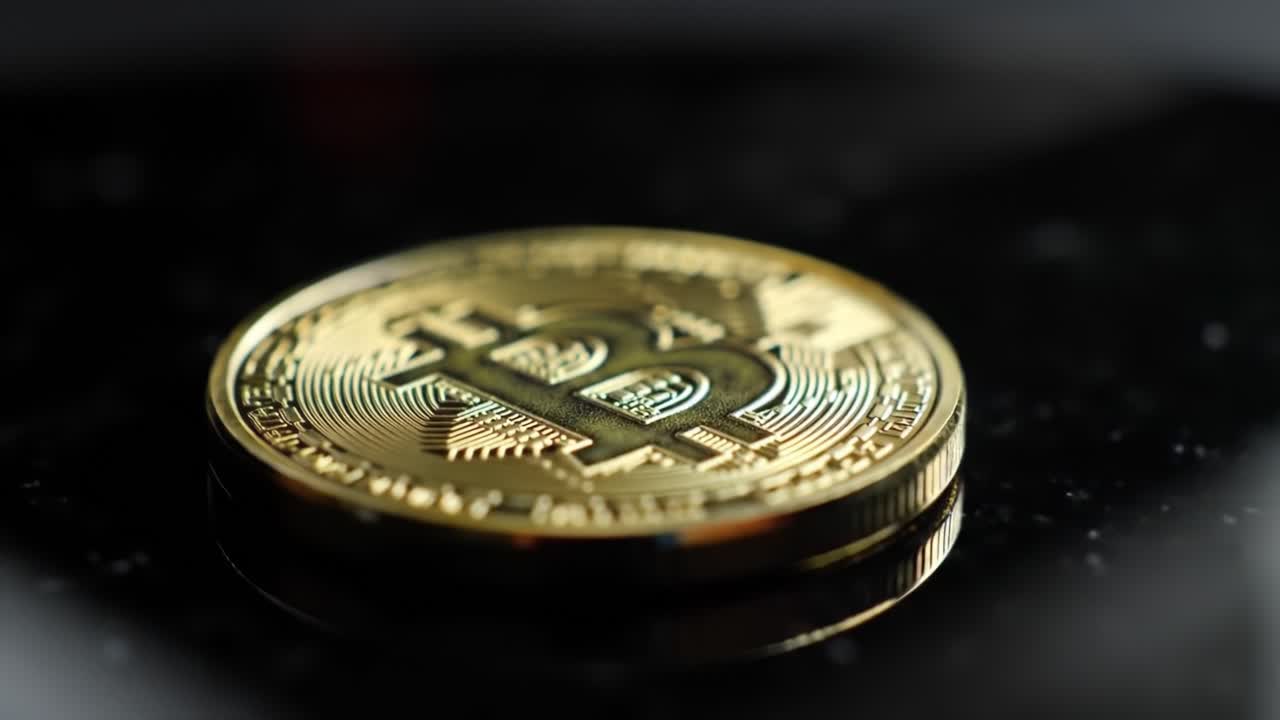 moneda de oro de la criptomoneda bitcoin