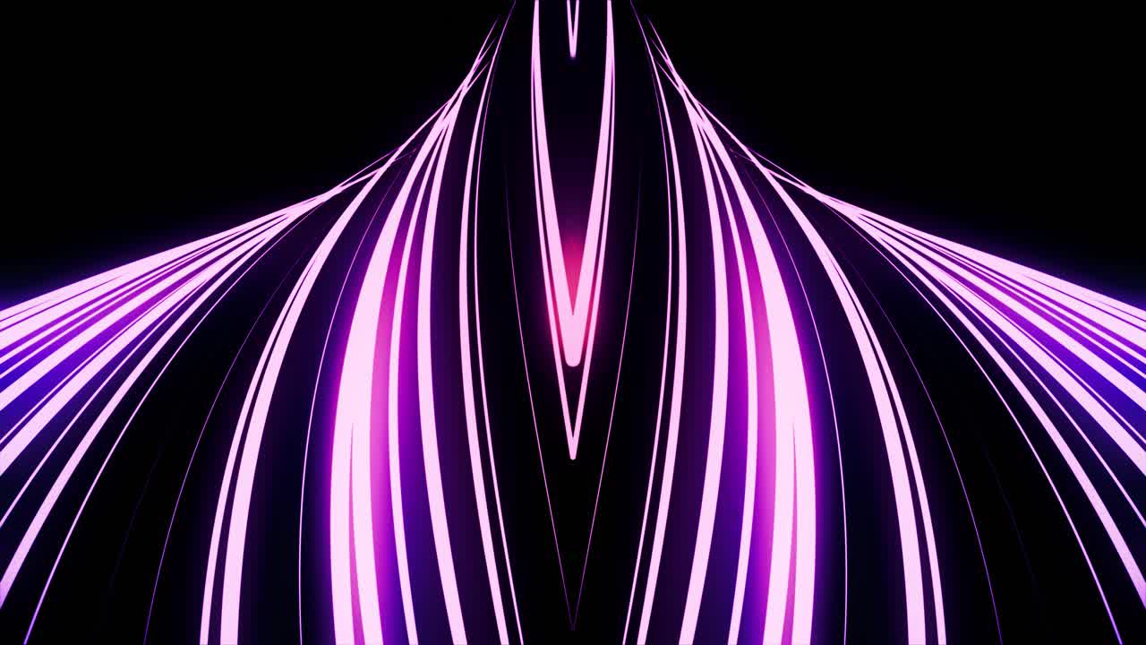 Abstract Glowing Lines Tunnel