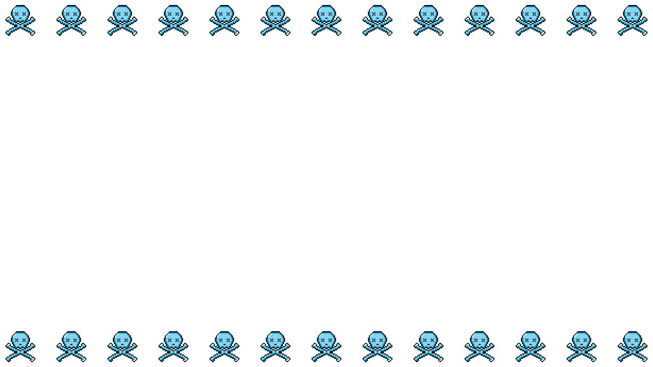 Pixel Art Cross bones Frame Animated Overlay 1080p Transparent 30 fps (4).mov