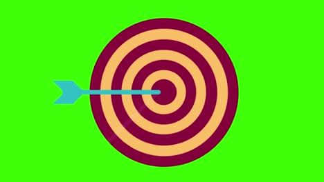 illustration of a dart target with a light green background