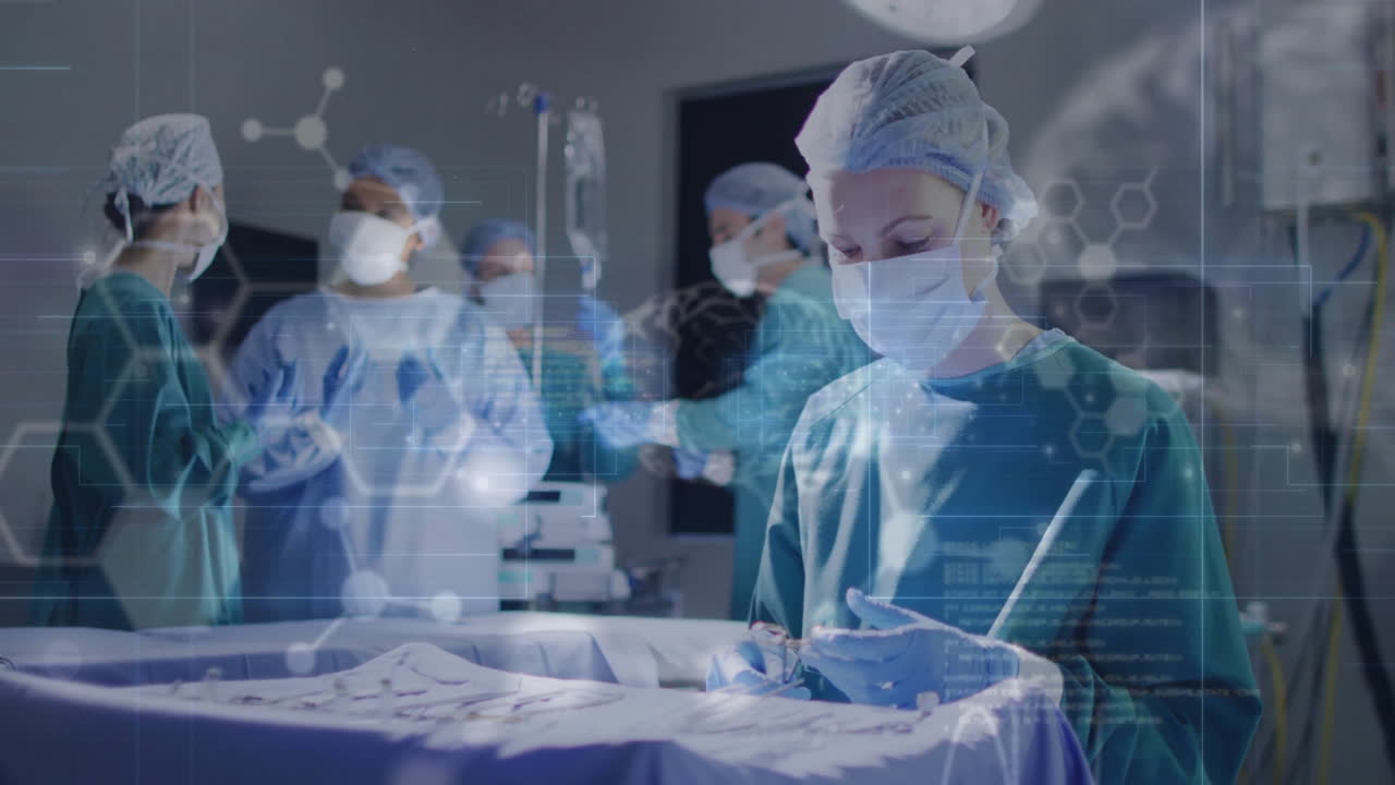 Animation of data processing with molecules and brains over diverse surgeons in hospital