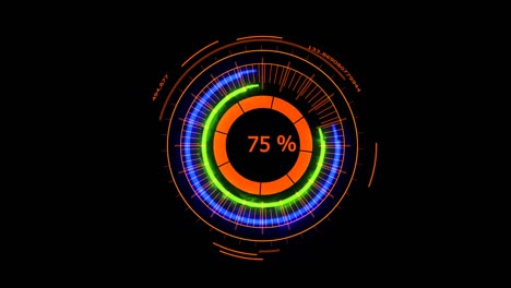 digital meter power energy red blue powerful around loading technology effect