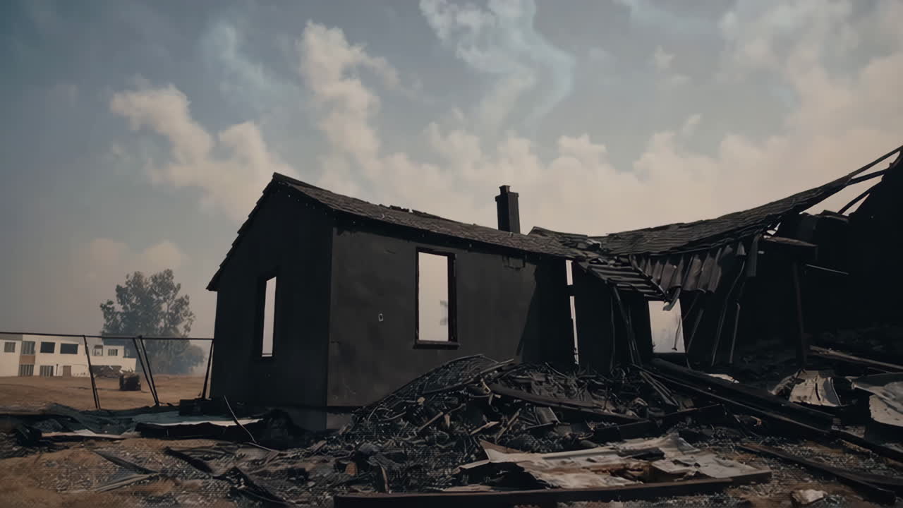 Aftermath of a House Fire