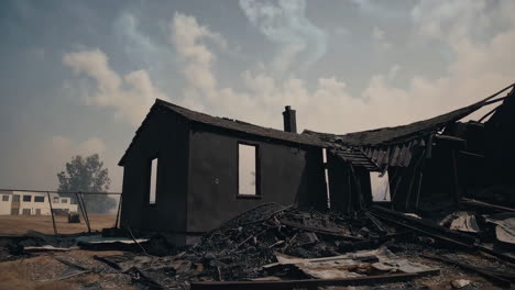 aftermath of a house fire