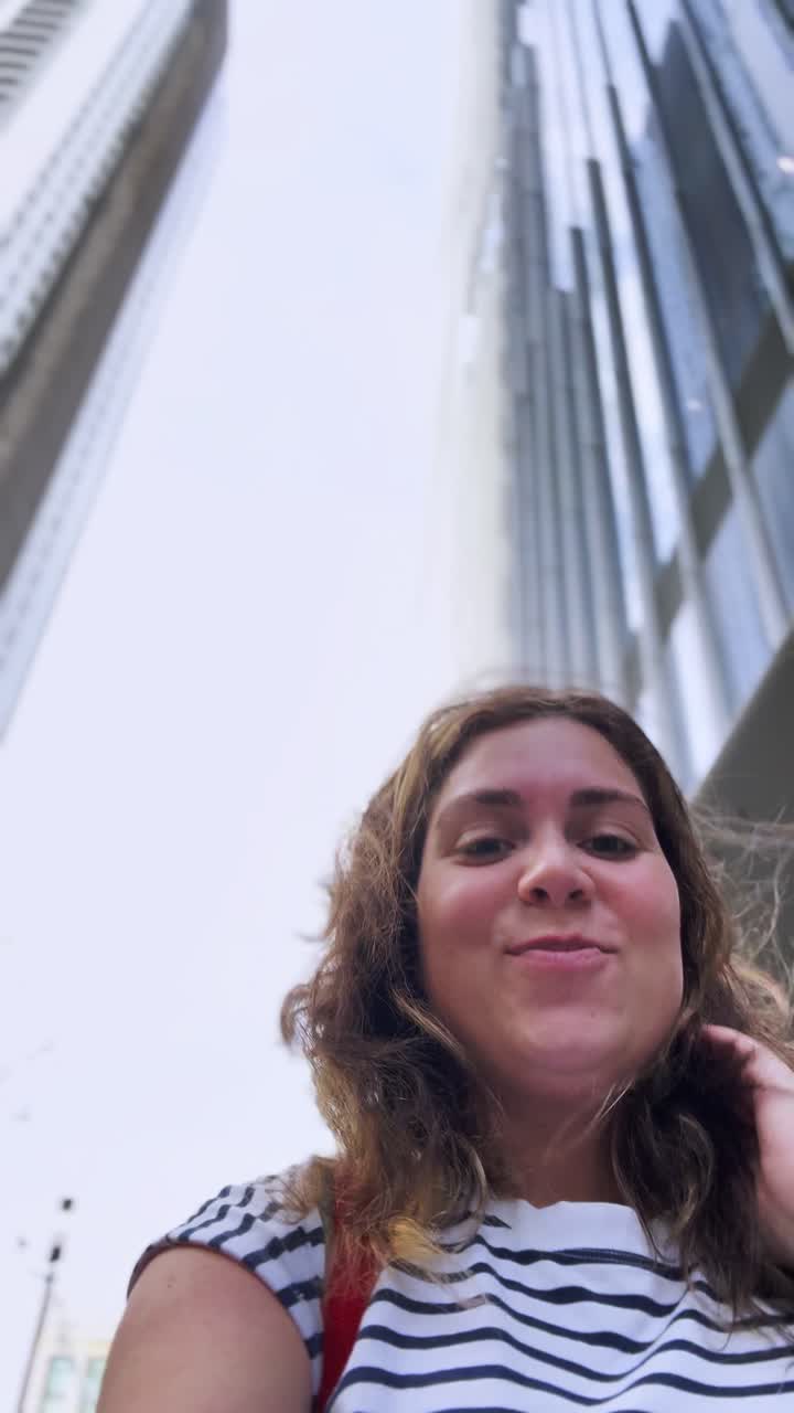 Tourist Girl Making Travel Vlog