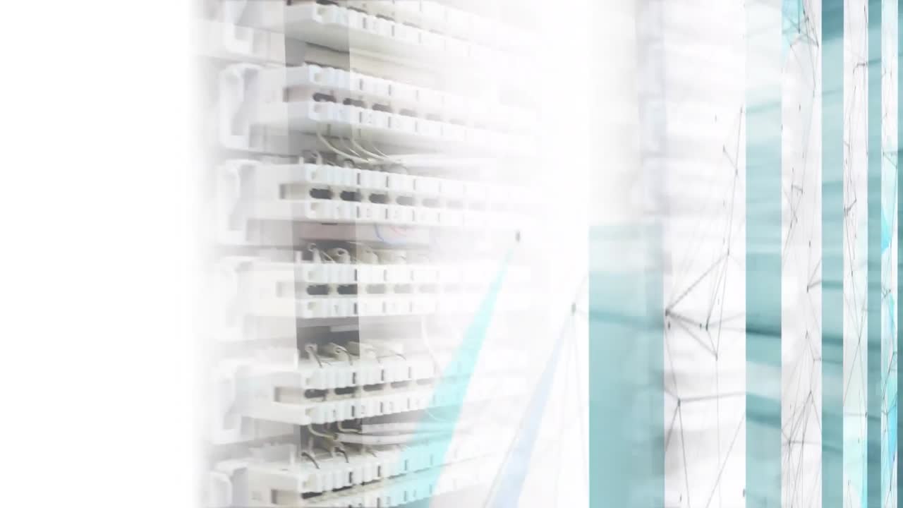 animación de formas que se mueven sobre la sala del servidor