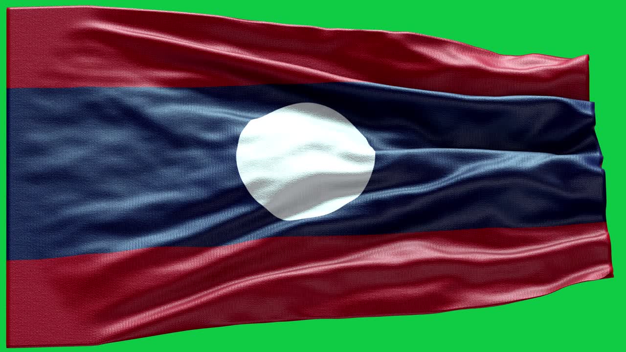 4k Highly Detailed Flag Of Laos - Laos Flag High Detail - National flag Laos wave Pattern loopable Elements