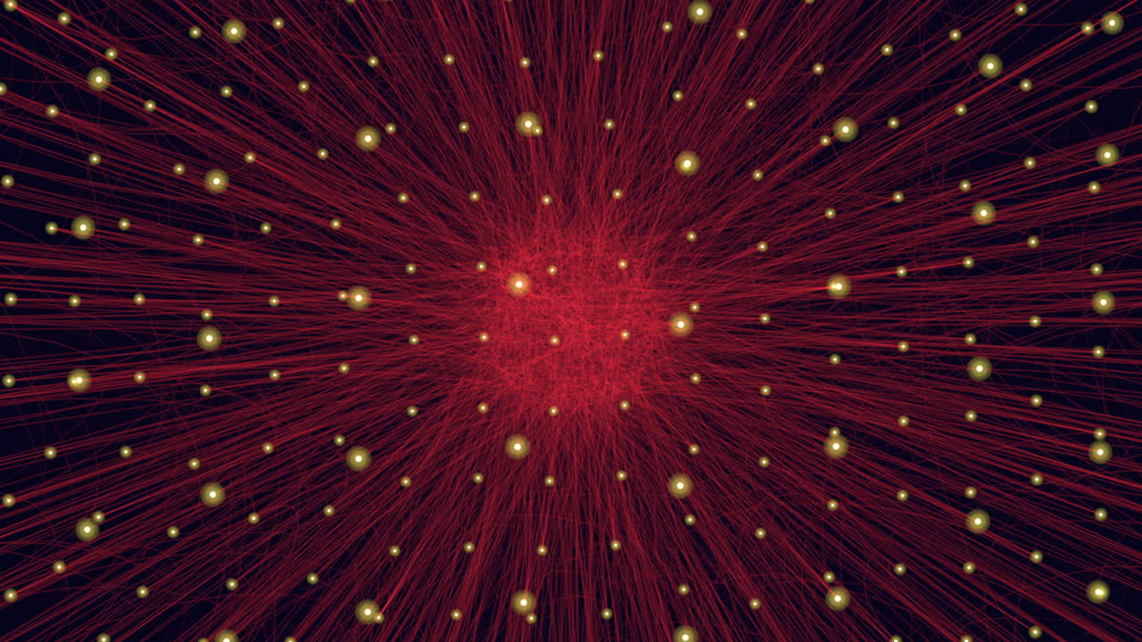 둥근 패턴으로 밝은 빨간색과  ⁇ 색의 별들이 있는 놀라운 3d 별 필드