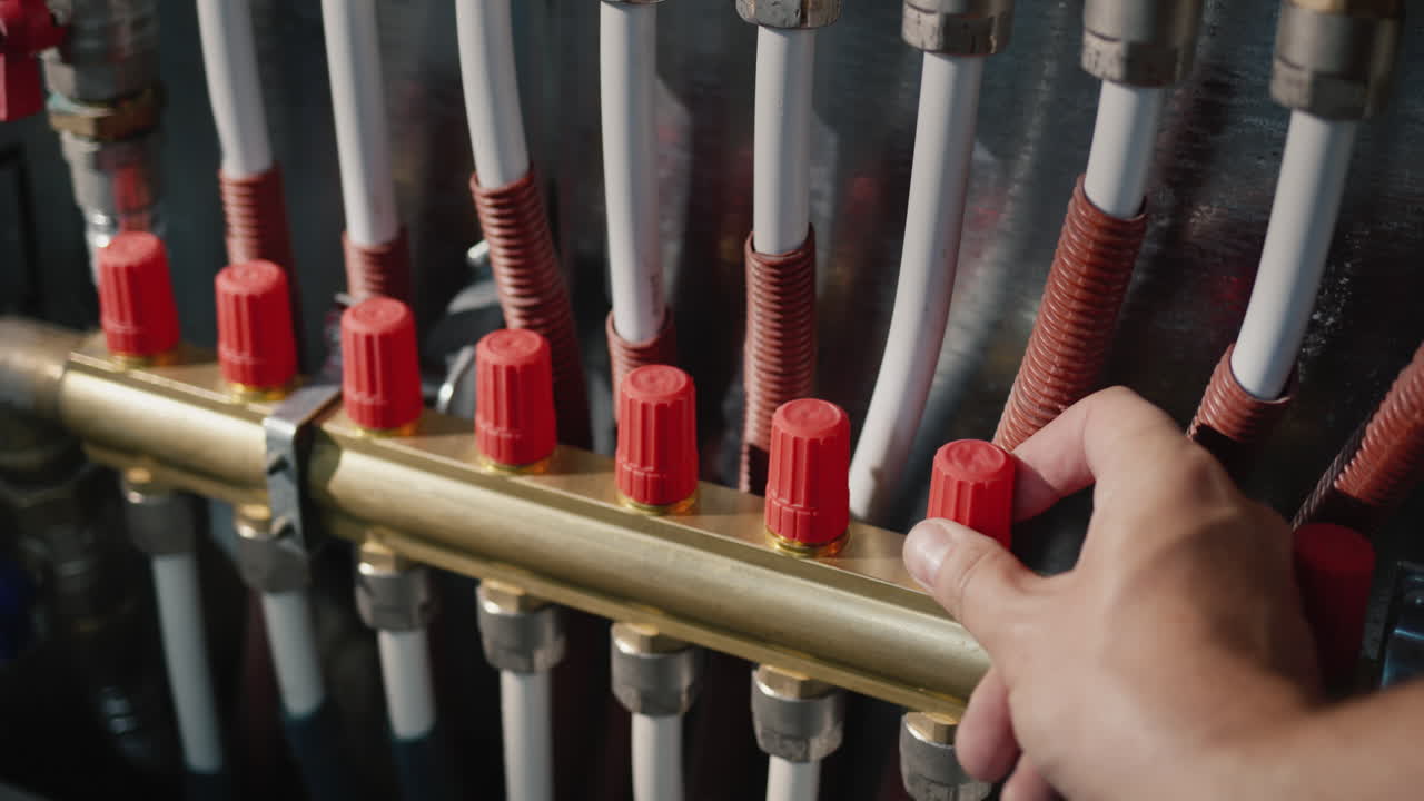 el propietario ajusta la potencia del sistema de calefacción de la casa, regula el suministro de calor en el peine calefactor