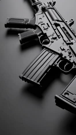 black rifle with magazine