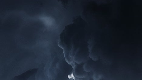 a thunderstorm inside the cumulonimbus cloud