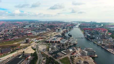 Vista-Aérea-De-La-Ciudad-Sobre-Copenhague