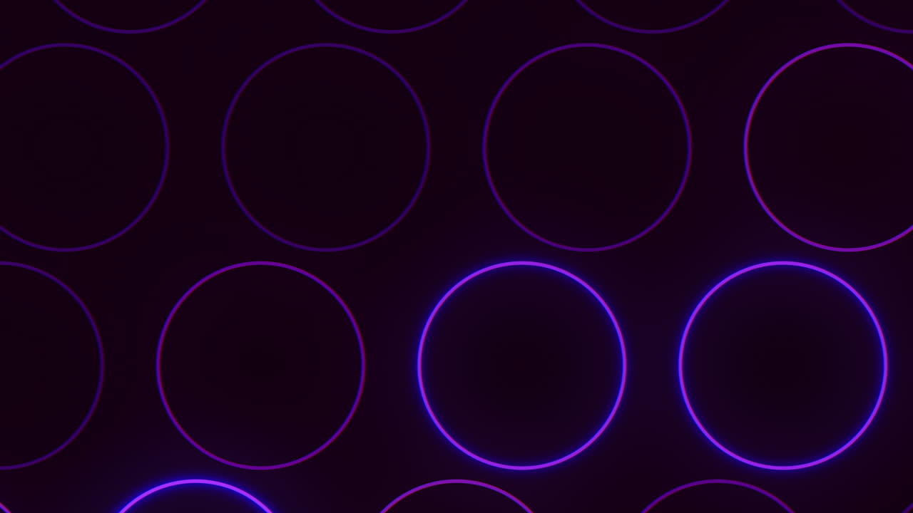 Nightclub circles pattern with neon purple light