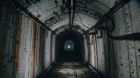 abandoned rusty underground tunnel