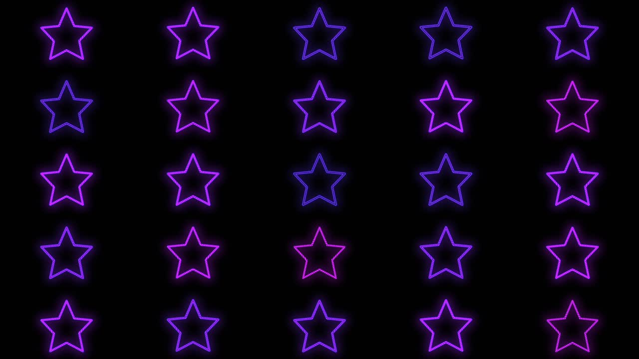 patrón de estrellas moradas con luz led en estilo club.