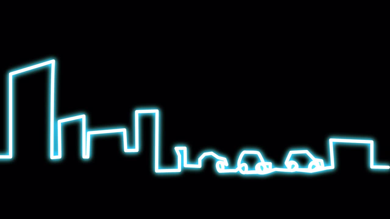 한 줄의 자동차가 있는 다층 주택입니다.