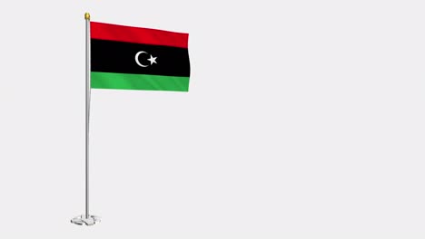 loop video of libya flag  fluttering in the wind, slow motion video of 4k , with alpha channel