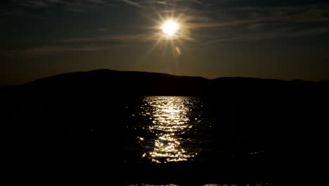 sunset on the sea in montenegro