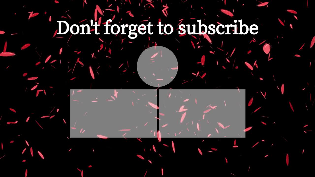 털 떨어지는 입자 끝 카드 끝 화면 모션 그래픽