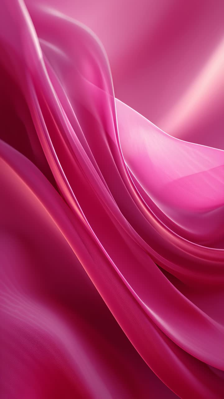 Sfondo astratto con onde di tessuto di seta rosa fluido