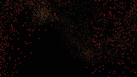 abstract orange particle background