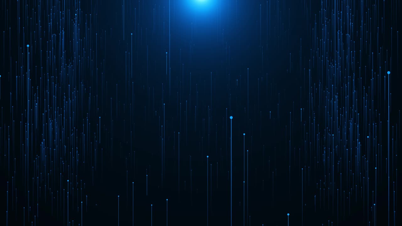 Abstract particle background binary big data code matrix flow wave ...