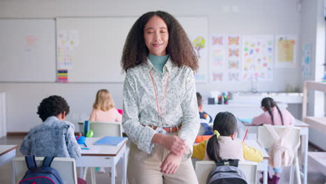 teacher woman, arms crossed