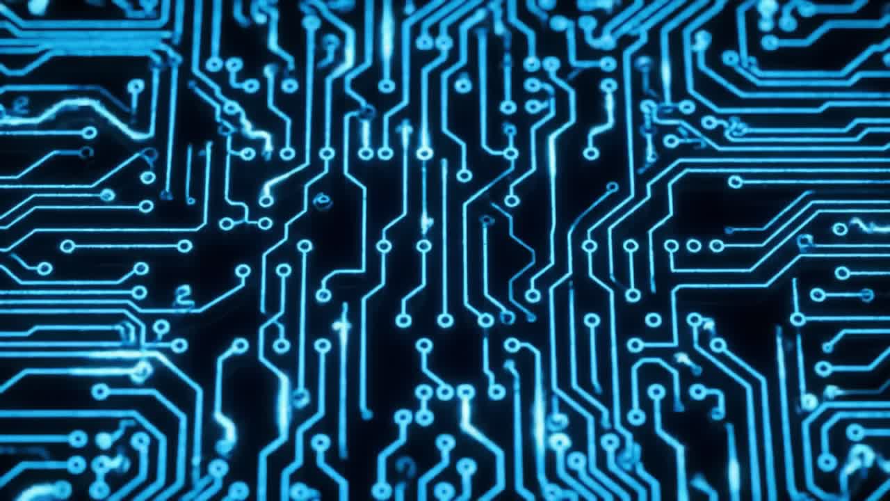 회로판의 클로즈업 뷰