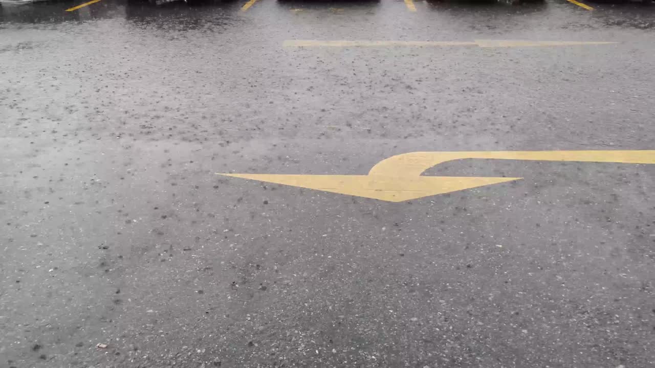 lluvia en la carretera durante la temporada de lluvias que el coche de peregrinación a través del cruce de cebras