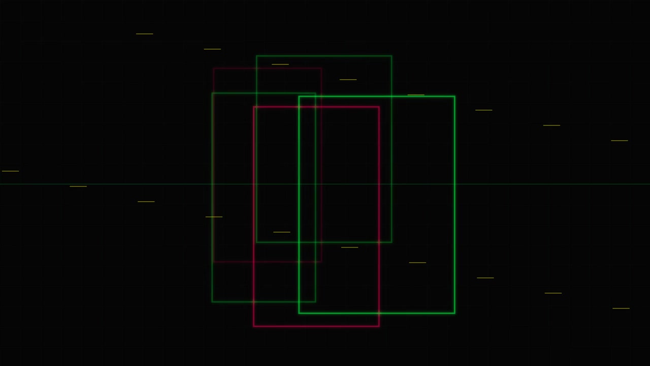 Abstract Digital Motion Graphics with Overlapping Rectangles